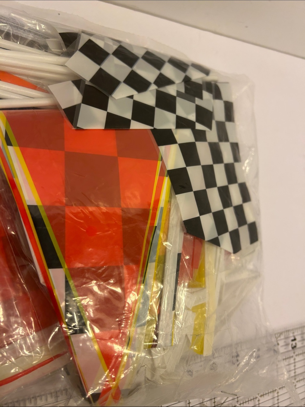 String Checkered flag decoration bundle
Party supply